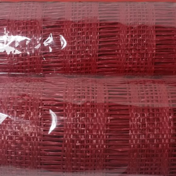 2 Rolls Deco Mesh Wreath Making Crafts Deep Red - Picture 1 of 4